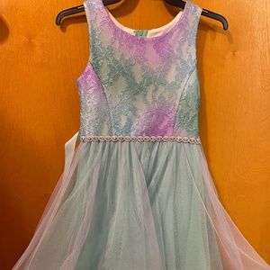 Mermaid Pastel High Low Tank Dress - 7
